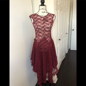 NWT [Free People] Red-Laced Dress, Size S